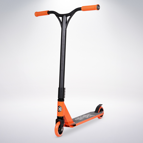 EXOOTER T3OR Trick Scooter With 110mm Aluminum Core Wheels In Orange.