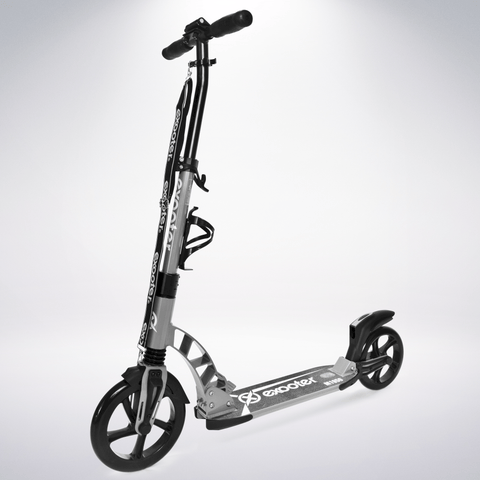 EXOOTER M1950GR Manual Adult Kick Scooter With Dual Shocks In