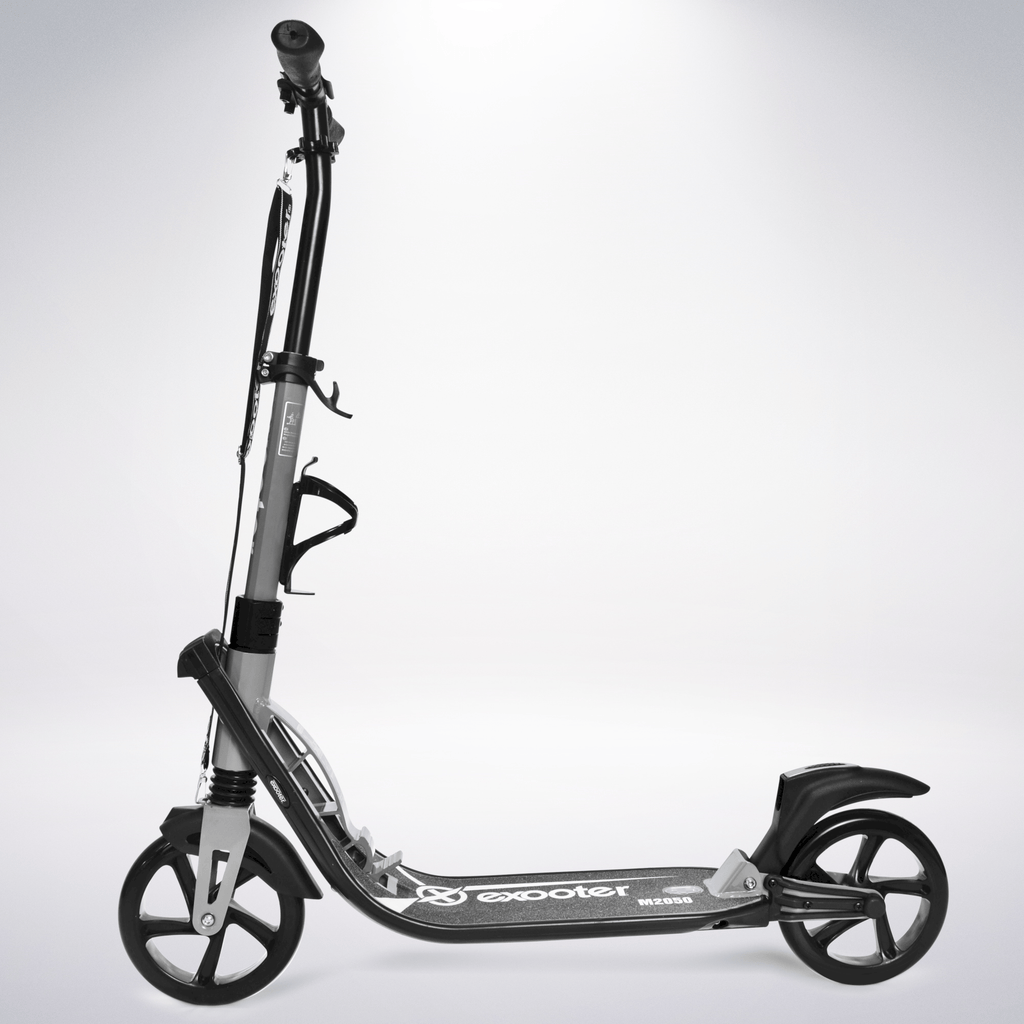 EXOOTER M2050GR Manual Adult Kick Scooter With Dual Shocks In