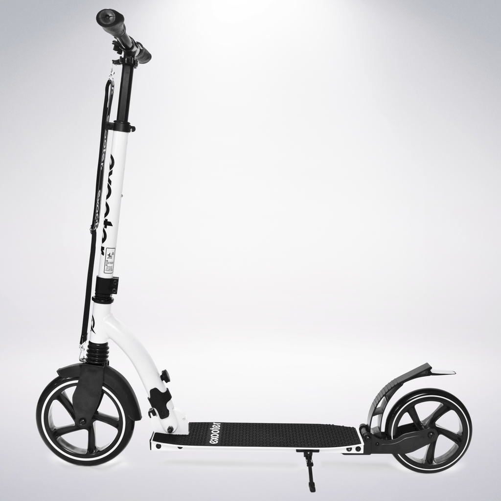 EXOOTER M1950GR Manual Adult Kick Scooter With Dual Shocks In