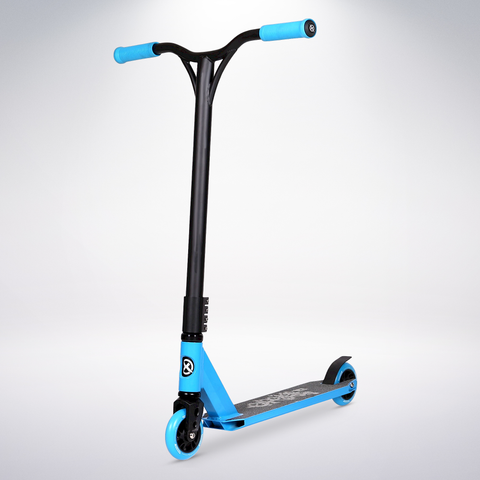 EXOOTER T3BL Trick Scooter With 110mm Aluminum Core Wheels In Blue.